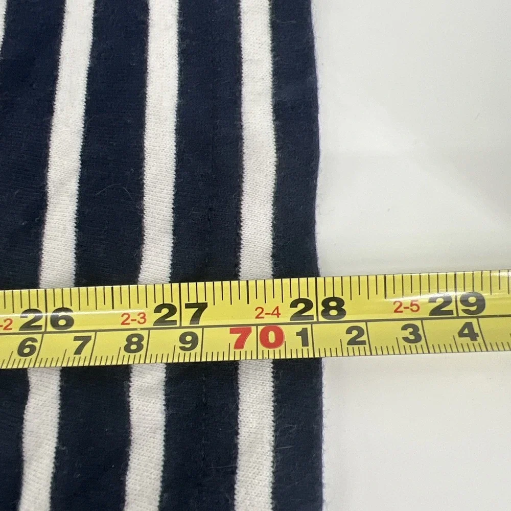 Abercrombie & Fitch Shirt Mens Medium Blue White Striped Long Sleeve Pocket Logo - Picture 8 of 8
